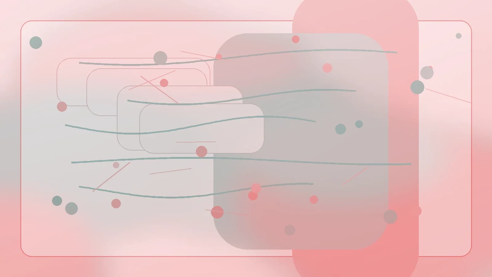 Ilustração editorial da campanha Maio Vermelho com elementos abstratos de saúde pública.