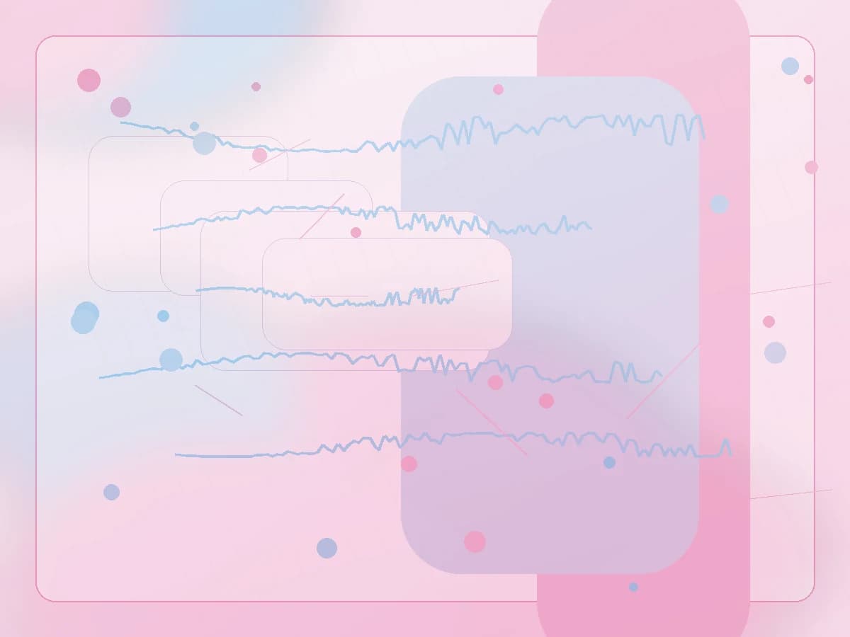 Ilustração editorial da campanha Outubro Rosa com elementos abstratos de saúde pública.